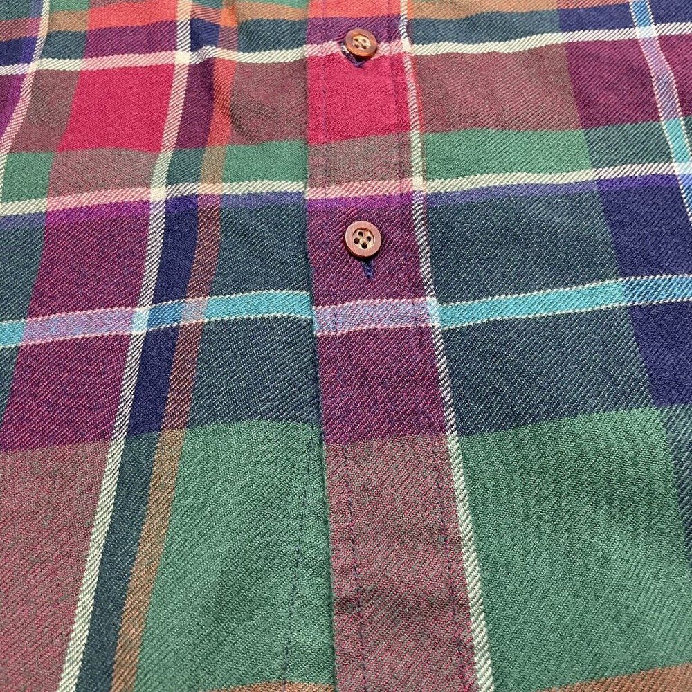 LOBO Pendleton Mens Flannel Shirt XL Long Sleeve Plaid Button Up Cotton Wool - Picture 4 of 5